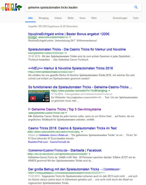 Geheime Spielautomaten Tricks Ergebnisse
