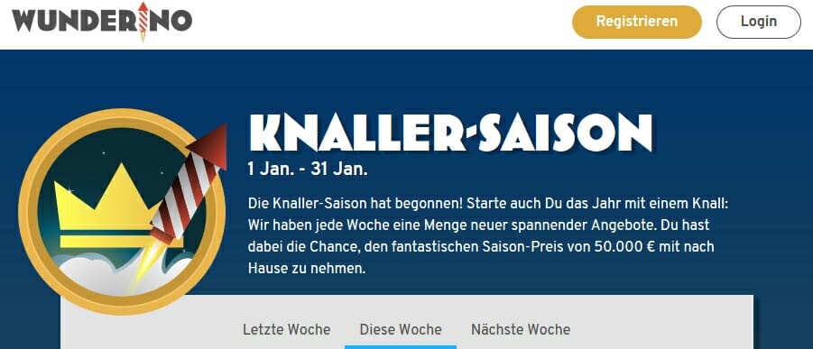 Wunderino Knaller Bonus